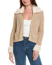 Hannah Rose Shaker Cashmere-Blend Jacket