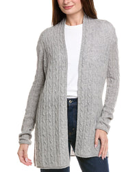 Hannah Rose Breezy Cable Wool & Cashmere-Blend Duster
