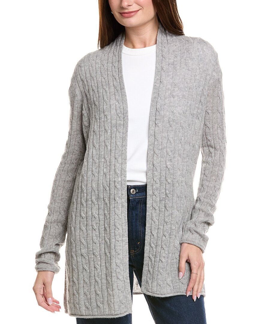 Hannah Rose Breezy Cable Wool & Cashmere-Blend Duster