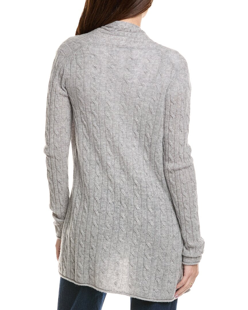 Hannah Rose Breezy Cable Wool & Cashmere-Blend Duster