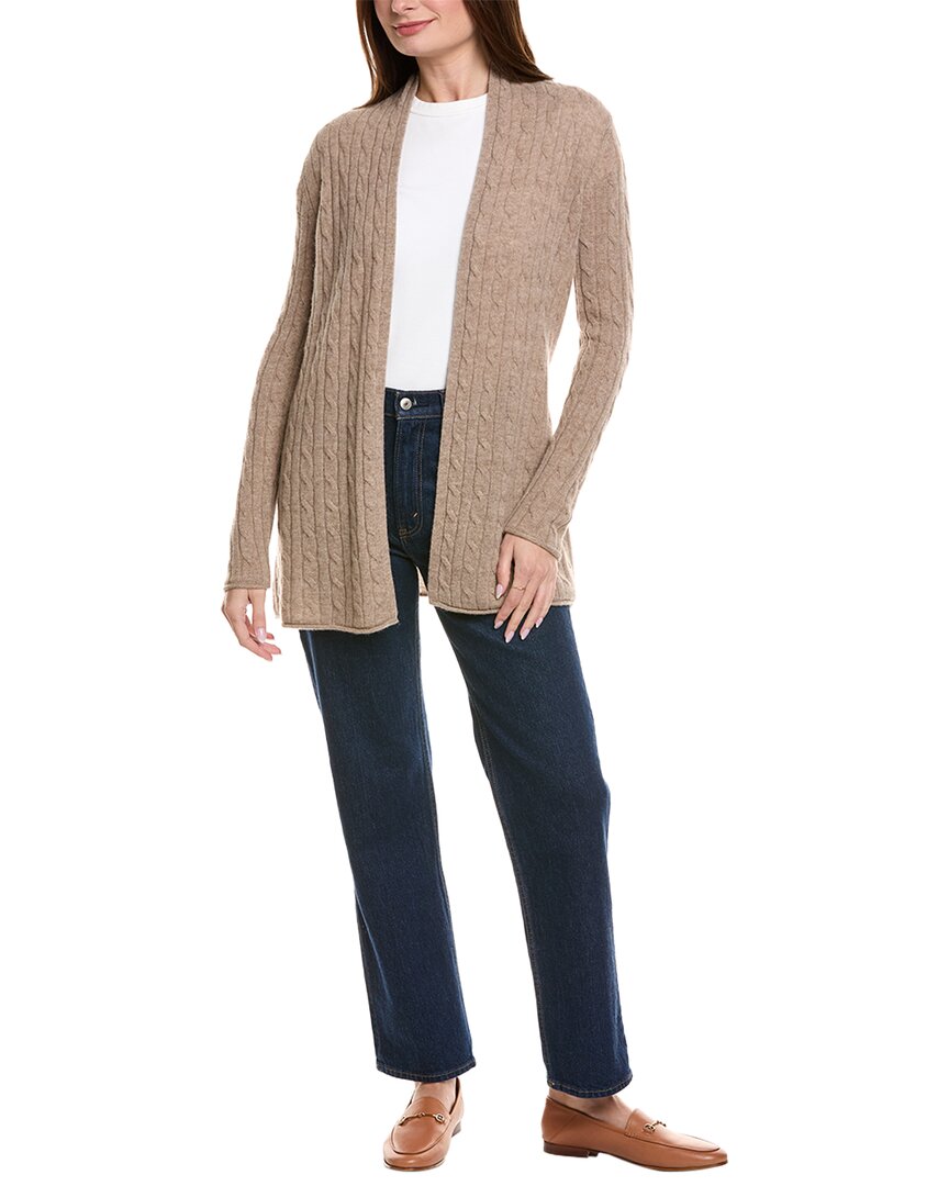 Hannah Rose Breezy Cable Wool & Cashmere-Blend Duster