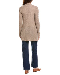 Hannah Rose Breezy Cable Wool & Cashmere-Blend Duster