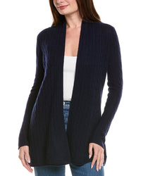 Hannah Rose Breezy Cable Wool & Cashmere-Blend Duster