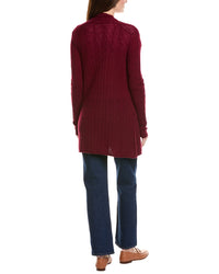 Hannah Rose Breezy Cable Wool & Cashmere-Blend Duster