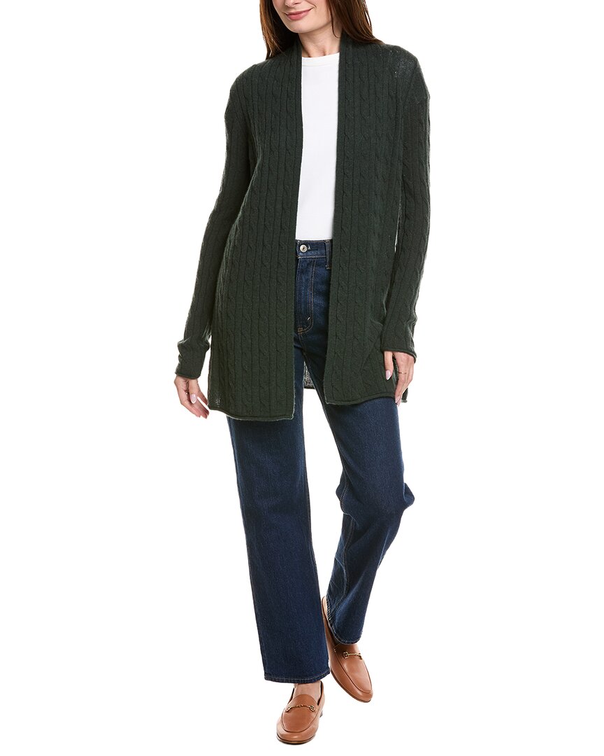 Hannah Rose Breezy Cable Wool & Cashmere-Blend Duster