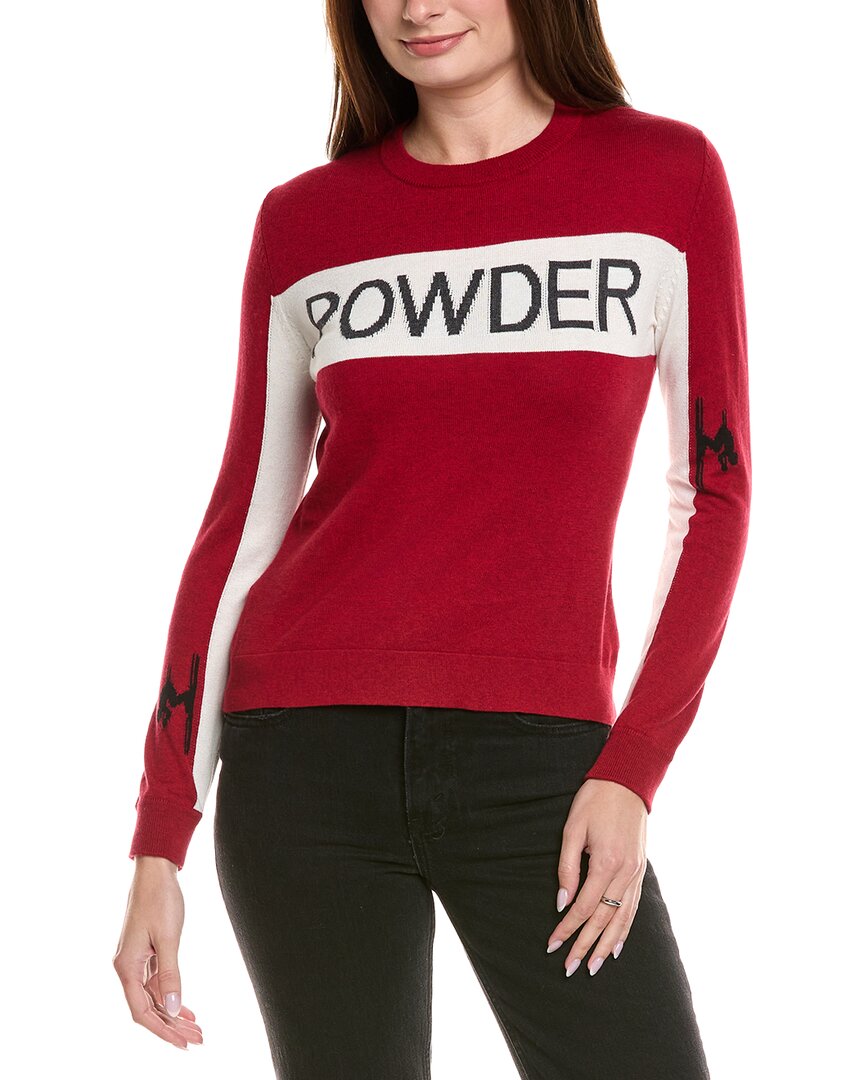 Hannah Rose Powder Intarsia Crewneck Cashmere-Blend Sweater