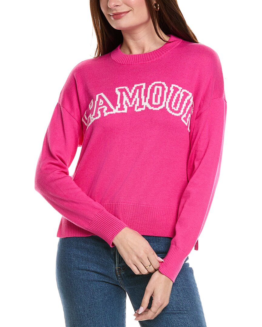 Hannah Rose L'amour Crewneck Cashmere-Blend Sweater