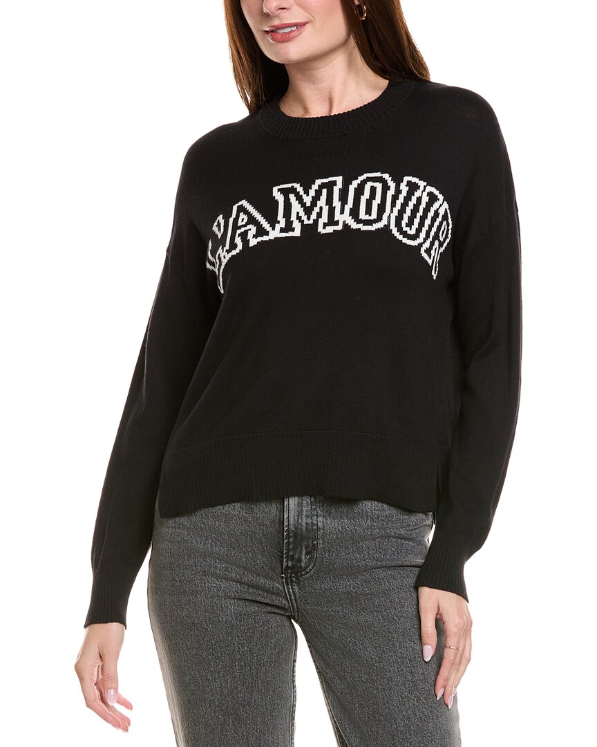 Hannah Rose L'amour Crewneck Cashmere-Blend Sweater