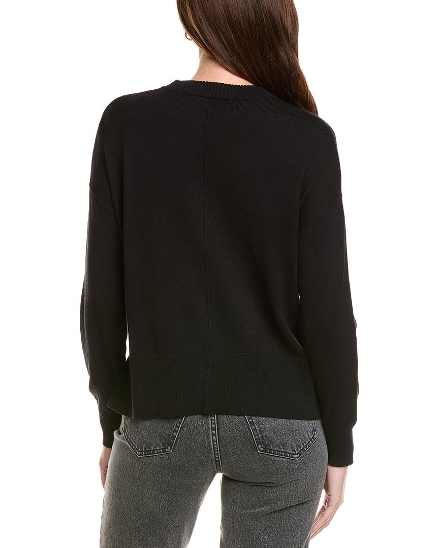 Hannah Rose Merry Crewneck Cashmere-Blend Sweater