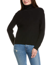 Hannah Rose Shaker Turtleneck Cashmere-Blend Sweater
