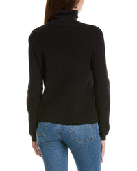 Hannah Rose Shaker Turtleneck Cashmere-Blend Sweater