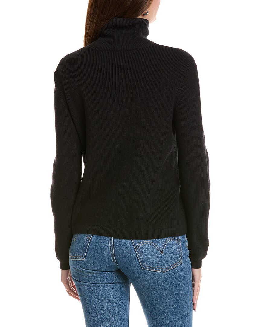 Hannah Rose Shaker Turtleneck Cashmere-Blend Sweater