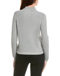 Hannah Rose Shaker Turtleneck Cashmere-Blend Sweater