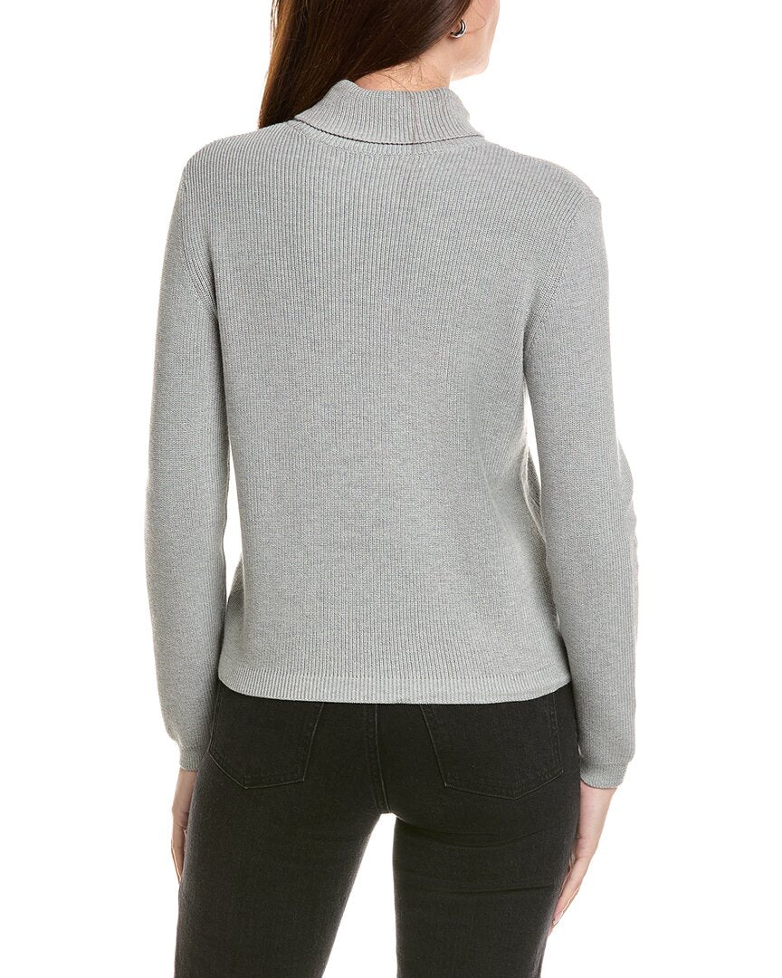Hannah Rose Shaker Turtleneck Cashmere-Blend Sweater