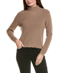 Hannah Rose Shaker Turtleneck Cashmere-Blend Sweater