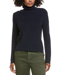 Hannah Rose Shaker Turtleneck Cashmere-Blend Sweater