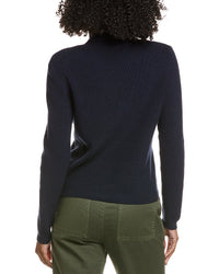 Hannah Rose Shaker Turtleneck Cashmere-Blend Sweater