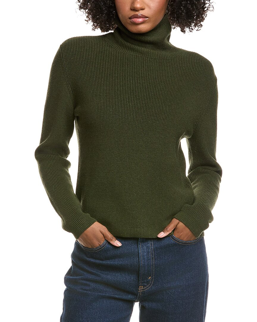 Hannah Rose Shaker Turtleneck Cashmere-Blend Sweater