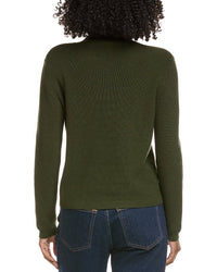 Hannah Rose Shaker Turtleneck Cashmere-Blend Sweater