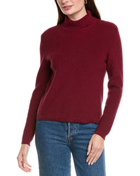 Hannah Rose Shaker Turtleneck Cashmere-Blend Sweater