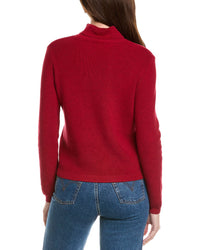 Hannah Rose Shaker Turtleneck Cashmere-Blend Sweater