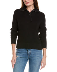 Hannah Rose Shaker Sailor Neck Cashmere-Blend Pullover