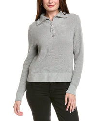Hannah Rose Shaker Sailor Neck Cashmere-Blend Pullover