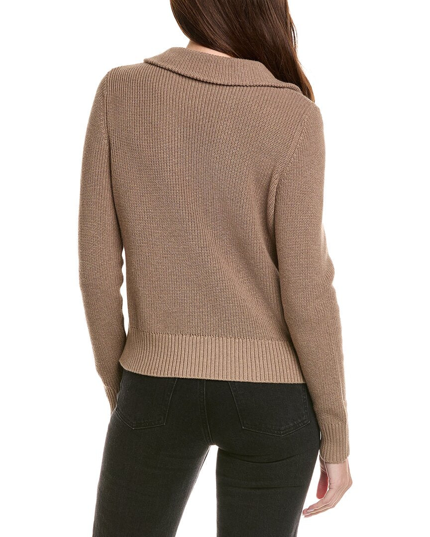 Hannah Rose Shaker Sailor Neck Cashmere-Blend Pullover