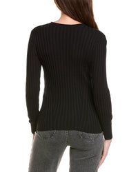 Hannah Rose Rib Crewneck Cashmere-Blend Sweater