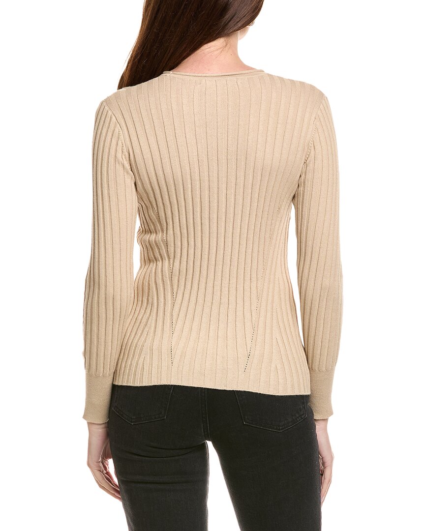 Hannah Rose Rib Crewneck Cashmere-Blend Sweater