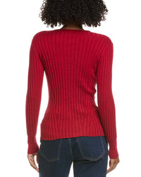 Hannah Rose Rib Crewneck Cashmere-Blend Sweater