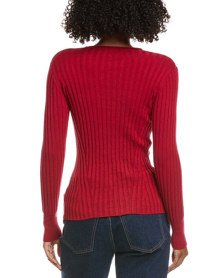 Hannah Rose Rib Crewneck Cashmere-Blend Sweater