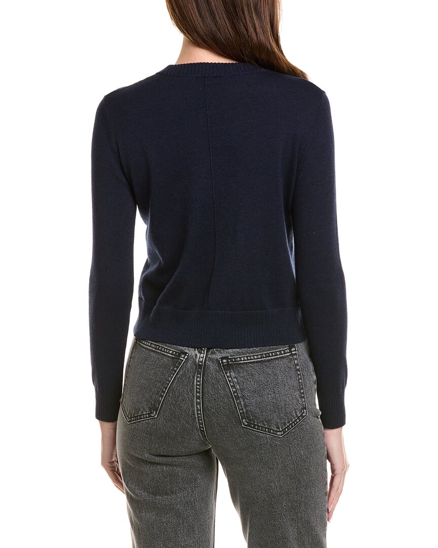 Hannah Rose Shrunken Crewneck Cashmere-Blend Sweater