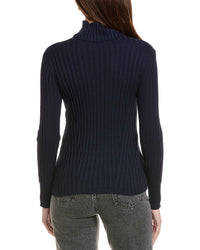 Hannah Rose Rib Turtleneck Cashmere-Blend Sweater