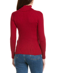 Hannah Rose Rib Turtleneck Cashmere-Blend Sweater
