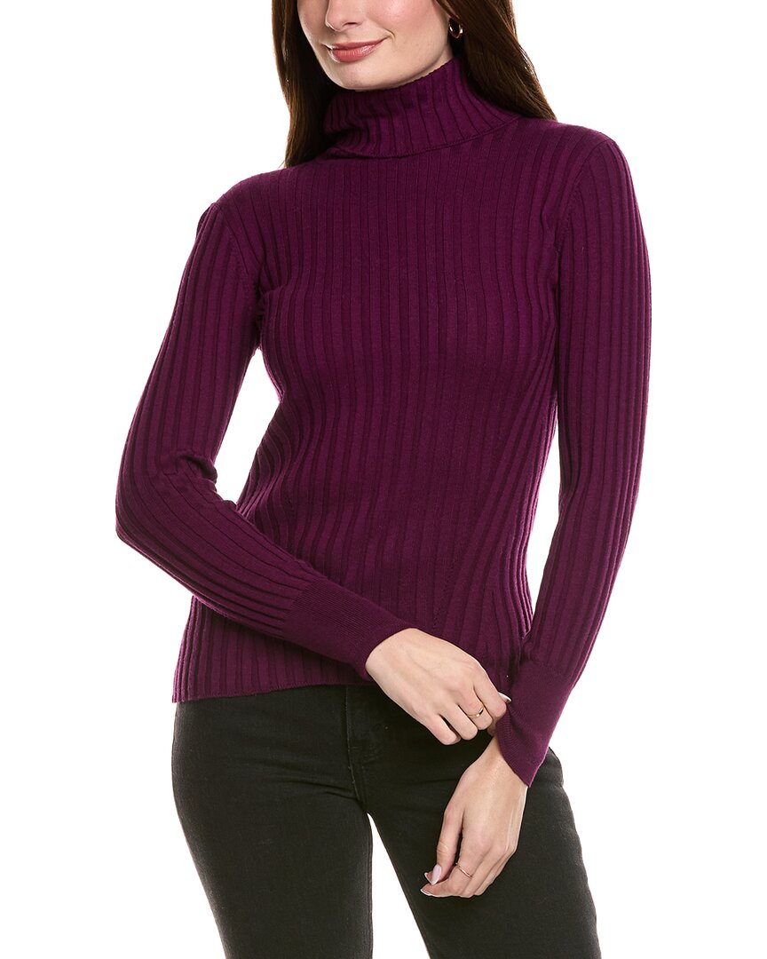 Hannah Rose Rib Turtleneck Cashmere-Blend Sweater