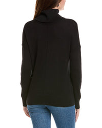 Hannah Rose Boxy Turtleneck Cashmere-Blend Sweater