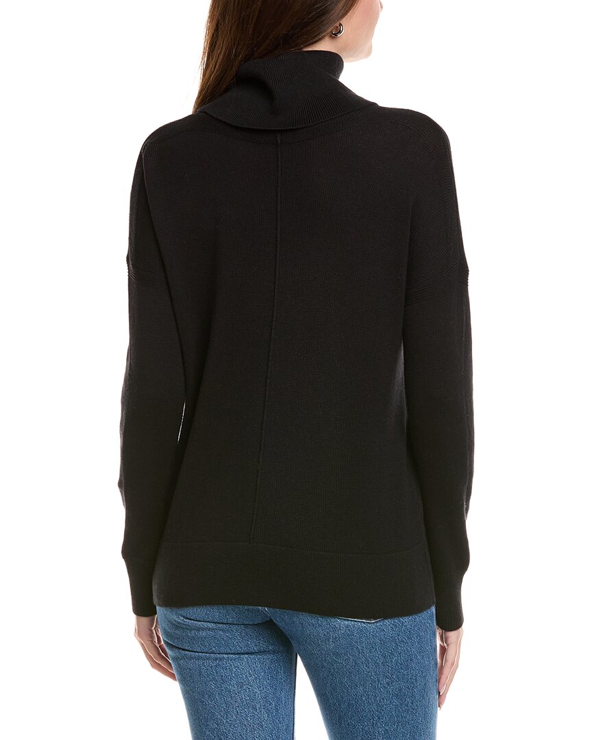 Hannah Rose Boxy Turtleneck Cashmere-Blend Sweater