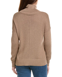 Hannah Rose Boxy Turtleneck Cashmere-Blend Sweater