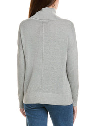 Hannah Rose Boxy Turtleneck Cashmere-Blend Sweater