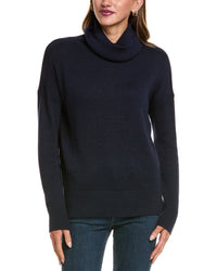 Hannah Rose Boxy Turtleneck Cashmere-Blend Sweater