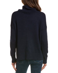 Hannah Rose Boxy Turtleneck Cashmere-Blend Sweater