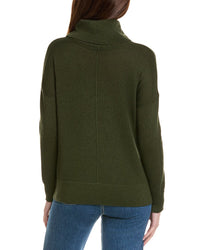 Hannah Rose Boxy Turtleneck Cashmere-Blend Sweater