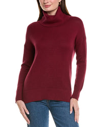 Hannah Rose Boxy Turtleneck Cashmere-Blend Sweater