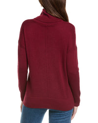 Hannah Rose Boxy Turtleneck Cashmere-Blend Sweater