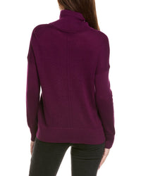 Hannah Rose Boxy Turtleneck Cashmere-Blend Sweater