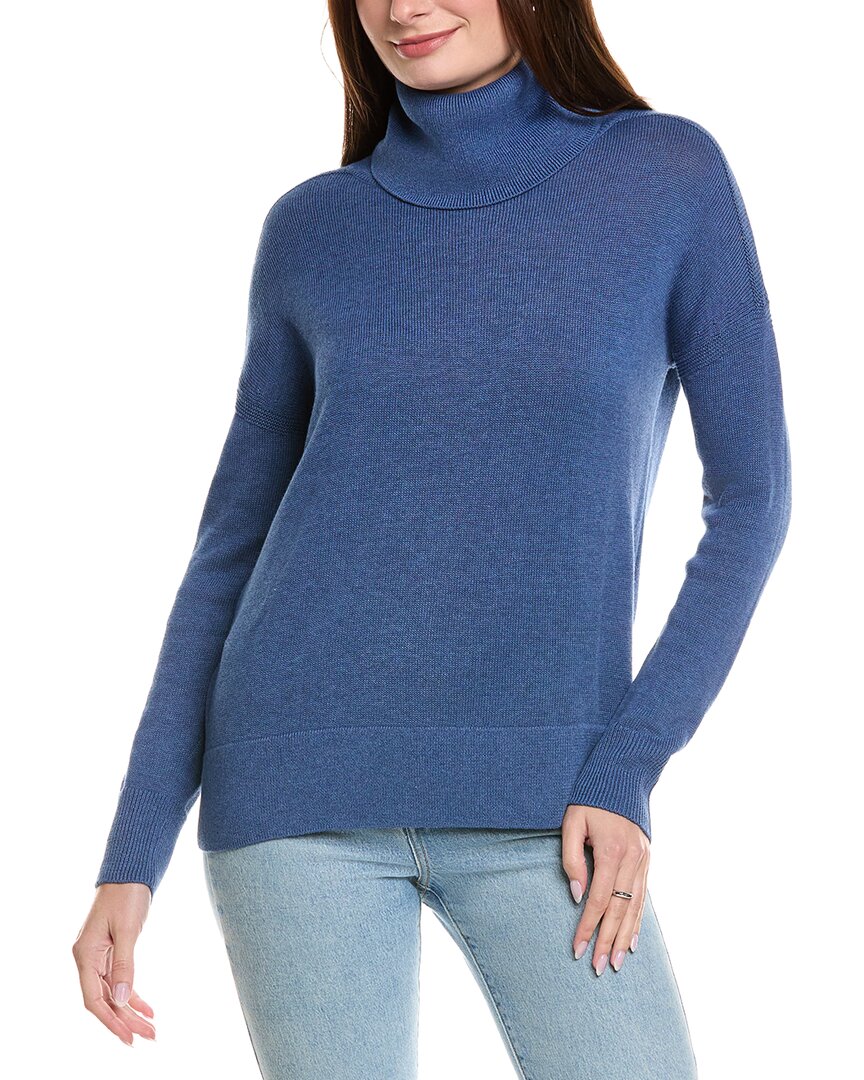 Hannah Rose Boxy Turtleneck Cashmere-Blend Sweater