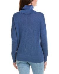 Hannah Rose Boxy Turtleneck Cashmere-Blend Sweater