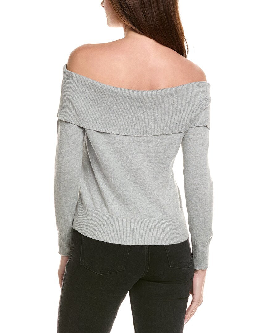 Hannah Rose Off-The-Shoulder Cashmere-Blend Pullover