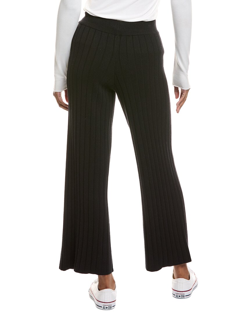 Hannah Rose Ribbed Wide Leg Cashmere-Blend Pant